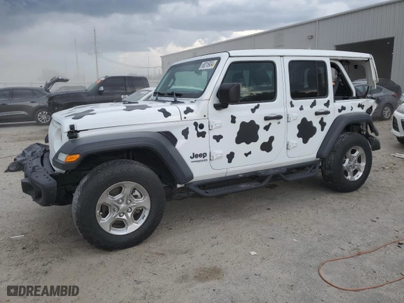 2021 Jeep Wrangler Unlimited Willys with VIN 1C4HJXDNXMW608352, listed as a Copart auction lot 68016934 with 23,364 mi miles and Non Repairable. Bid and sale history available at carsss.com. Image 1.