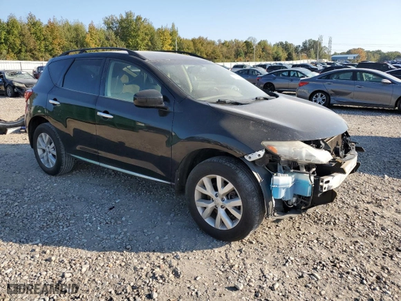 2014 Nissan Murano SV with VIN JN8AZ1MW1EW501079, listed as a Copart auction lot 76909964 with 105,274 mi miles and Salvage Title. Bid and sale history available at carsss.com. Image 4.