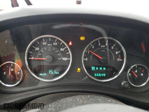 2012 Jeep Wrangler Unlimited Sport with VIN 1C4BJWDG6CL234419, listed as a Copart auction lot 62284825 with 66,649 mi miles and Salvage title. Bid and sale history available at DreamBid. Image 9.