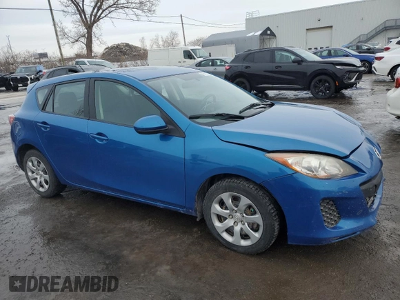 2013 Mazda 3 GX with VIN JM1BL1KF9D1834534, listed as a Copart auction lot 46580245 with 138,273 mi miles and Salvage Title. Bid and sale history available at carsss.com. Image 4.