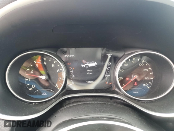 2018 Jeep Compass Sport с VIN 3C4NJDAB5JT484925, выставлен на аукционе Copart как лот 56647695 с пробегом 108 285 миль миль и Списание • Salvage title. История ставок и продаж доступна на DreamBid. Изображение 9.