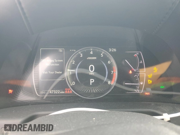 2019 Lexus ES 350 with VIN 58ABZ1B12KU030028, listed as a Copart auction lot 52530685 with 47,322 mi miles and Salvage Title. Bid and sale history available at DreamBid. Image 9.
