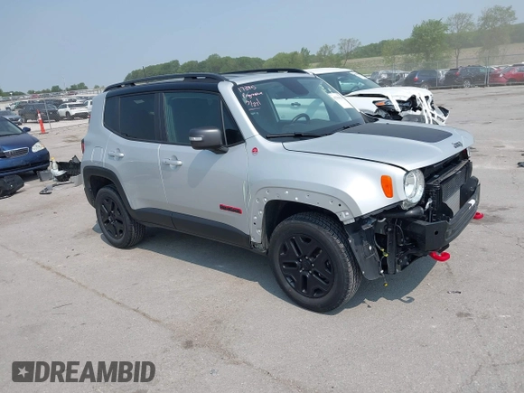 2018 Jeep Renegade Trailhawk z VIN ZACCJBCB6JPH86837, wystawiony jako IAAI lot #42394914 z przebiegiem 17 367 mil mil oraz . Historia ofert i sprzedaży dostępna na DreamBid. Obrazek 1.