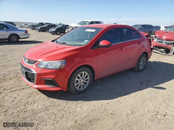 2017 Chevrolet Sonic LT with VIN 1G1JD5SH9H4101396, listed as a Copart auction lot 46172225 with 148,078 mi miles and Salvage Title. Bid and sale history available at carsss.com. Image 1.