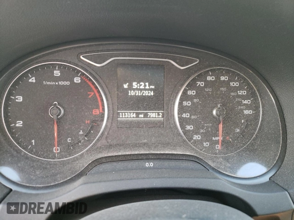 2015 Audi A3 2.0T Prestige with VIN WAUKFGFF8F1053833, listed as a Copart auction lot 78140744 with 113,164 mi miles and Salvage Title. Bid and sale history available at carsss.com. Image 9.