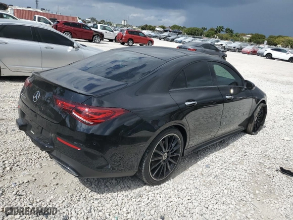 2023 Mercedes-Benz CLA with VIN W1K5J4GB5PN370400, listed as a Copart auction lot 45583925 with 22,073 mi miles and Salvage Title. Bid and sale history available at carsss.com. Image 3.