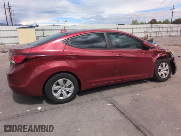2016 Hyundai Elantra SE z VIN 5NPDH4AE2GH693131, wystawiony jako Copart lot #57640555 z przebiegiem 123 409 mil mil oraz Szkoda całkowita • Salvage title. Historia ofert i sprzedaży dostępna na DreamBid. Obrazek 3.
