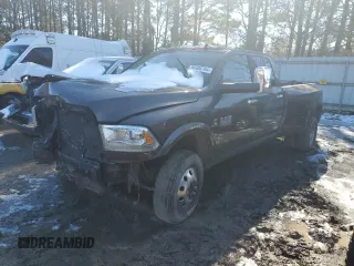 2018 Ram 3500 Laramie z VIN 3C63RRJL2JG423313, wystawiony jako Copart lot #86486784 z przebiegiem Nie podano mil oraz Szkoda całkowita • Salvage title. Historia ofert i sprzedaży dostępna na DreamBid. Obrazek 1.