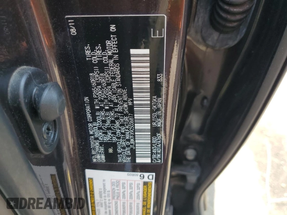 2012 Lexus GX 460 with VIN JTJBM7FX9C5036817, listed as a Copart auction lot 57619005 with 172,994 mi miles and Salvage title. Bid and sale history available at DreamBid. Image 13.