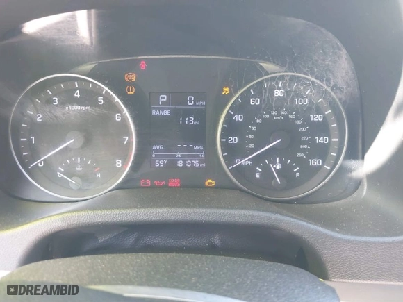 2017 Hyundai Elantra SE with VIN KMHD74LF8HU108435, listed as a IAAI auction lot 41733061 with 181075 miles. Bid and sale history available at carsss.com. Image 7.
