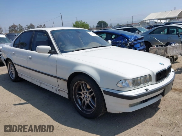 2001 BMW 7 Series 740iA with VIN WBAGG83451DN86421, listed as a IAAI auction lot 42104053 with 241,586 mi miles. Bid and sale history available at carsss.com. Image 1.