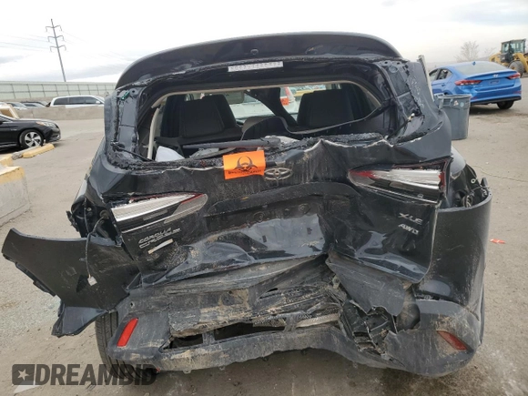 2024 Toyota Corolla Cross XLE with VIN 7MUDAABG2RV107422, listed as a Copart auction lot 47667095 with 8,579 mi miles and Salvage title. Bid and sale history available at DreamBid. Image 6.