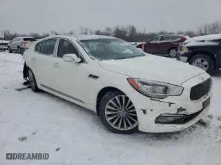 2015 Kia K900 Luxury with VIN KNALW4D41F6022043, listed as a Copart auction lot 87596305 with 80,853 mi miles and Salvage Title. Bid and sale history available at carsss.com. Image 4.