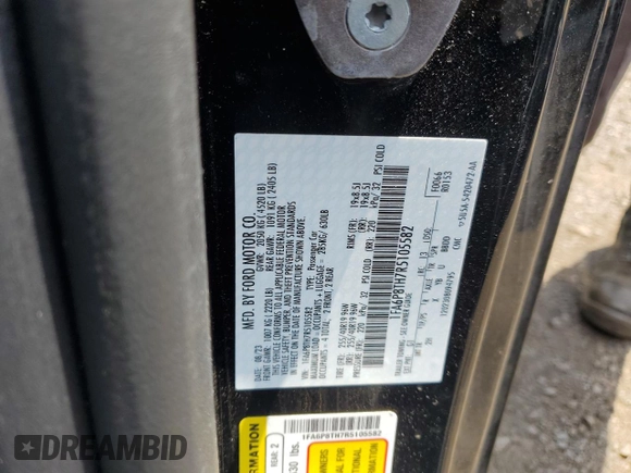 2024 Ford Mustang EcoBoost with VIN 1FA6P8TH7R5105582, listed as a Copart auction lot 62983705 with 14,984 mi miles and Salvage title. Bid and sale history available at DreamBid. Image 12.