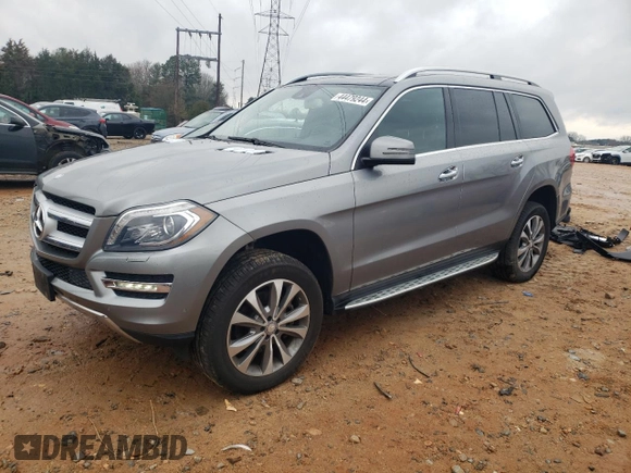 2015 Mercedes-Benz GL-Class GL 450 with VIN 4JGDF6EE8FA477569, listed as a Copart auction lot 44479244 with 105,047 mi miles. Bid and sale history available at carsss.com. Image 1.