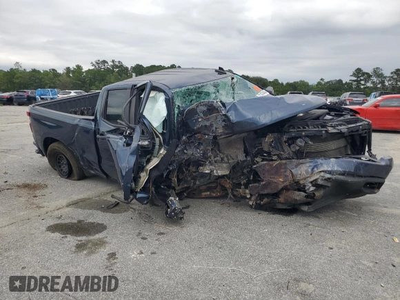 2020 Chevrolet Silverado 1500 Custom with VIN 1GCRWBEF1LZ367956, listed as a Copart auction lot 71474454 with 0 mi miles and Salvage Title. Bid and sale history available at carsss.com. Image 4.