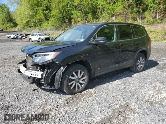 2019 Honda Pilot EX-L z VIN 5FNYF6H50KB097144, wystawiony jako Copart lot #56005005 z przebiegiem 123 056 mil mil oraz Szkoda całkowita • Salvage title. Historia ofert i sprzedaży dostępna na DreamBid. Obrazek 1.