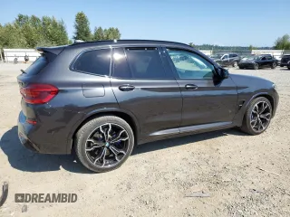 2021 BMW X3 M with VIN 5YMTS0C05M9E94967, listed as a Copart auction lot 63720814 with 0 mi miles and Salvage Title. Bid and sale history available at carsss.com. Image 3.
