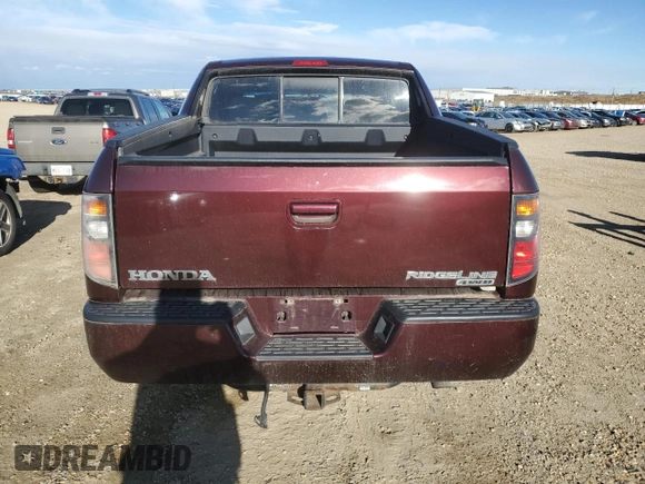 2008 Honda Ridgeline RTL with VIN 2HJYK16568H002540, listed as a Copart auction lot 76833764 with 0 mi miles and Clean Title. Bid and sale history available at carsss.com. Image 6.