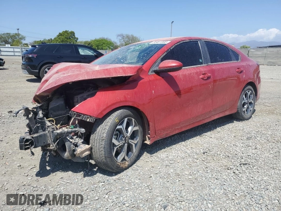 2021 Kia Forte LXS with VIN 3KPF24AD1ME387104, listed as a Copart auction lot 55461895 with 89,496 mi miles and Salvage title. Bid and sale history available at DreamBid. Image 1.
