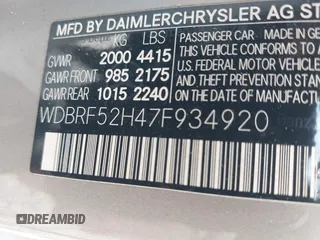 2007 Mercedes-Benz C 230 Sport with VIN WDBRF52H47F934920, listed as a IAAI auction lot 42480555 with 169,508 mi miles and . Bid and sale history available at DreamBid. Image 9.