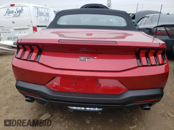 2024 Ford Mustang GT Premium with VIN 1FAGP8FF8R5108165, listed as a Copart auction lot 43248194 with 33 mi miles and Salvage title. Bid and sale history available at DreamBid. Image 6.