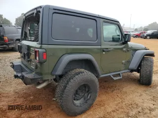 2021 Jeep Wrangler Sport with VIN 1C4GJXAG4MW748477, listed as a Copart auction lot 80044704 with 35,522 mi miles and Salvage Title. Bid and sale history available at DreamBid. Image 3.