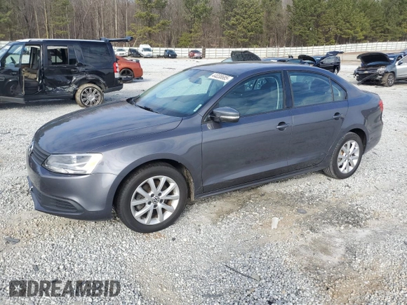 2012 Volkswagen Jetta Sedan SE w/Convenience & Sunroof PZEV with VIN 3VWBP7AJXCM317268, listed as a Copart auction lot 44038685 with 121,302 mi miles and Salvage Title. Bid and sale history available at carsss.com. Image 1.