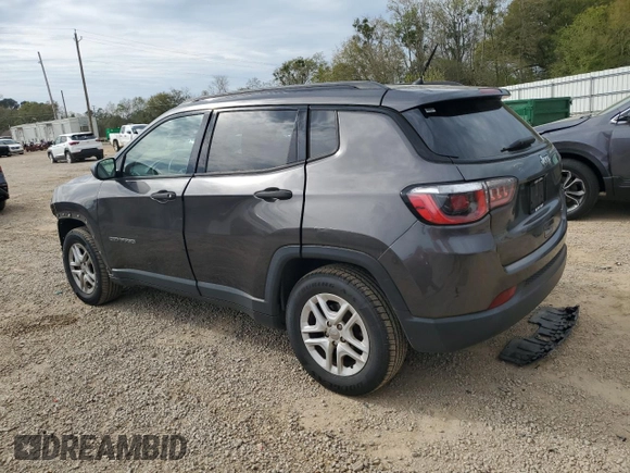 2018 Jeep Compass Sport with VIN 3C4NJCAB7JT136974, listed as a Copart auction lot 50920255 with 107,557 mi miles and Non Repairable. Bid and sale history available at carsss.com. Image 2.