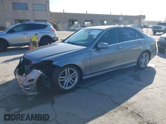 2012 Mercedes-Benz C-Class C 250 Sport with VIN WDDGF4HB2CA636370, listed as a IAAI auction lot 41947361 with 124,959 mi miles. Bid and sale history available at carsss.com. Image 2.