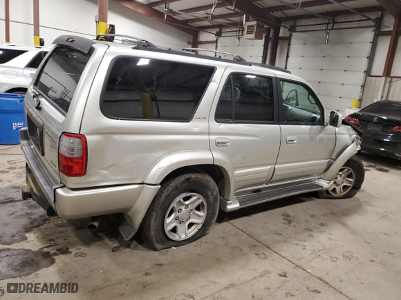 2000 Toyota 4Runner Limited with VIN JT3HN87R5Y0297385, listed as a Copart auction lot 83427354 with 0 mi miles and Salvage Title. Bid and sale history available at carsss.com. Image 3.