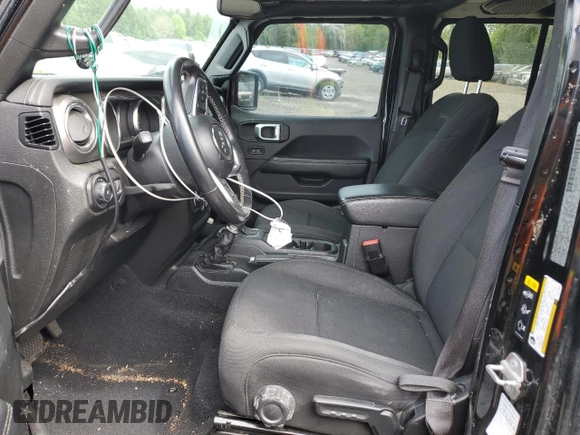 2020 Jeep Wrangler Unlimited Sahara with VIN 1C4HJXEN0LW213643, listed as a Copart auction lot 53343675 with 95,373 mi miles and Salvage title. Bid and sale history available at DreamBid. Image 7.