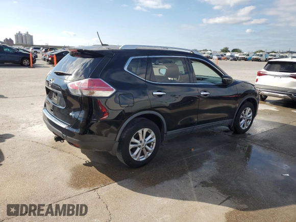 2015 Nissan Rogue SV with VIN KNMAT2MTXFP508634, listed as a Copart auction lot 52416055 with 143,703 mi miles and Salvage Title. Bid and sale history available at carsss.com. Image 3.