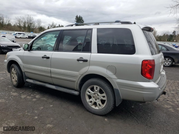 2004 Honda Pilot EX with VIN 2HKYF18414H619195, listed as a Copart auction lot 48593955 with 205,396 mi miles and Salvage Title. Bid and sale history available at carsss.com. Image 2.