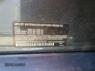 2017 BMW 3 Series 330i xDrive with VIN WBA8K3C34HA023630, listed as a Copart auction lot 49168343 with 76,367 mi miles and . Bid and sale history available at carsss.com. Image 12.