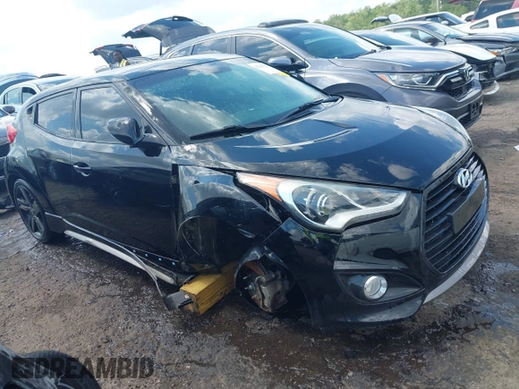 2013 Hyundai Veloster Turbo with VIN KMHTC6AE5DU143733, listed as a IAAI auction lot 42116317 with 116,155 mi miles and . Bid and sale history available at DreamBid. Image 1.