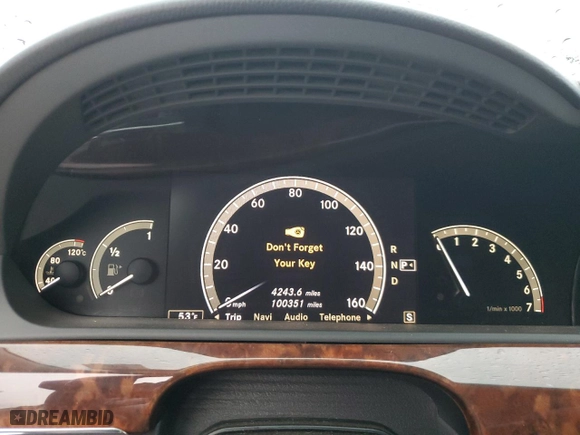 2009 Mercedes-Benz S-Class 5.5L V8 with VIN WDDNG71X89A280706, listed as a Copart auction lot 47773055 with 100,351 mi miles and Clean Title. Bid and sale history available at carsss.com. Image 9.
