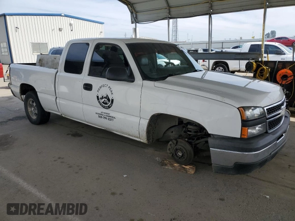 2006 Chevrolet Silverado 1500 Work Truck with VIN 1GCEC19X96Z169523, listed as a Copart auction lot 47262255 with 222,616 mi miles and Salvage Title. Bid and sale history available at carsss.com. Image 4.