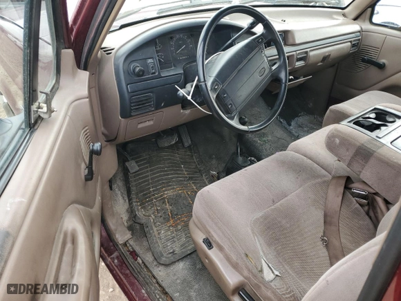 1996 Ford Bronco XL with VIN 1FMEU15N6TLB84413, listed as a Copart auction lot 84957264 with 208,633 mi miles and Salvage Title. Bid and sale history available at carsss.com. Image 8.