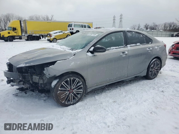 2023 Kia Forte GT with VIN 3KPF44AC6PE620416, listed as a Copart auction lot 87587185 with 47,032 mi miles and Salvage Title. Bid and sale history available at carsss.com. Image 1.