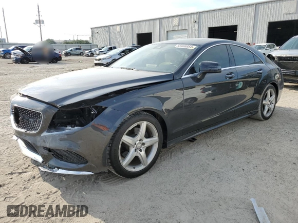 2015 Mercedes-Benz CLS-Class CLS 400 with VIN WDDLJ6FB1FA137852, listed as a Copart auction lot 58466954 with 112,320 mi miles and Salvage Title. Bid and sale history available at carsss.com. Image 1.