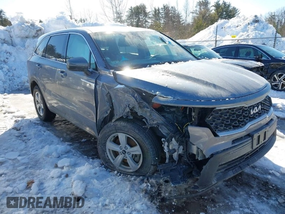 2023 Kia Sorento LX with VIN 5XYRGDLC8PG211550, listed as a IAAI auction lot 41578770 with 53,422 mi miles. Bid and sale history available at carsss.com. Image 1.