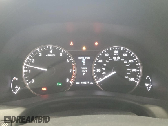 2015 Lexus GS 350 with VIN JTHCE1BL4FA007594, listed as a Copart auction lot 57334375 with 104,577 mi miles and Salvage title. Bid and sale history available at DreamBid. Image 9.