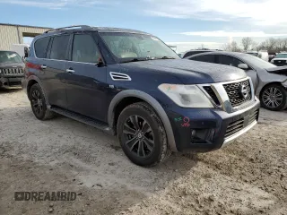 2017 Nissan Armada Platinum with VIN JN8AY2NE7H9703152, listed as a Copart auction lot 46479295 with 172,895 mi miles and Salvage Title. Bid and sale history available at carsss.com. Image 4.