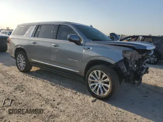 2022 GMC Yukon XL Denali with VIN 1GKS2JKLXNR228983, listed as a Copart auction lot 49653365 with 87,467 mi miles and Salvage Title. Bid and sale history available at carsss.com. Image 4.