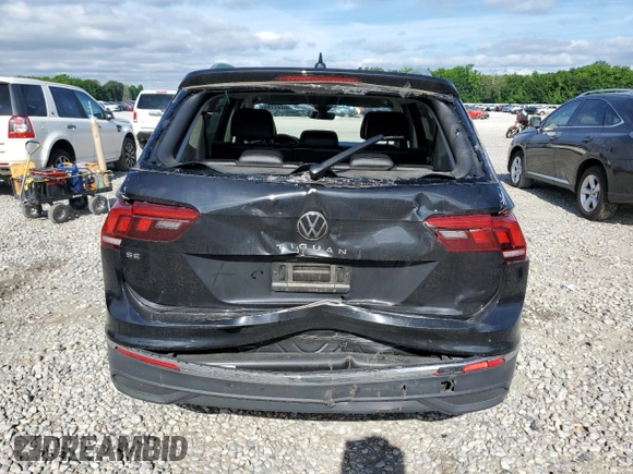 2024 Volkswagen Tiguan SE with VIN 3VV3B7AX5RM183046, listed as a Copart auction lot 55722785 with 23,071 mi miles and Salvage title. Bid and sale history available at DreamBid. Image 6.