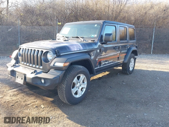 2020 Jeep Wrangler Unlimited Willys with VIN 1C4HJXDN6LW139789, listed as a IAAI auction lot 41882217 with 40,960 mi miles and . Bid and sale history available at DreamBid. Image 18.
