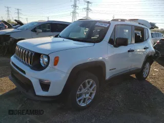 2021 Jeep Renegade Jeepster z VIN ZACNJDABXMPN28989, wystawiony jako Copart lot #73168744 z przebiegiem 41 667 mil mil oraz Szkoda całkowita • Salvage title. Historia ofert i sprzedaży dostępna na DreamBid. Obrazek 1.