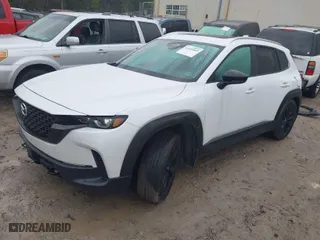 2025 Mazda CX-50 2.5 S Premium Package with VIN 7MMVABDM1SN308912, listed as a IAAI auction lot 41446605 with 17,499 mi miles. Bid and sale history available at carsss.com. Image 2.