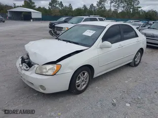 2005 Kia Spectra LX with VIN KNAFE121155143876, listed as a IAAI auction lot 41754233 with NaN miles. Bid and sale history available at carsss.com. Image 17.